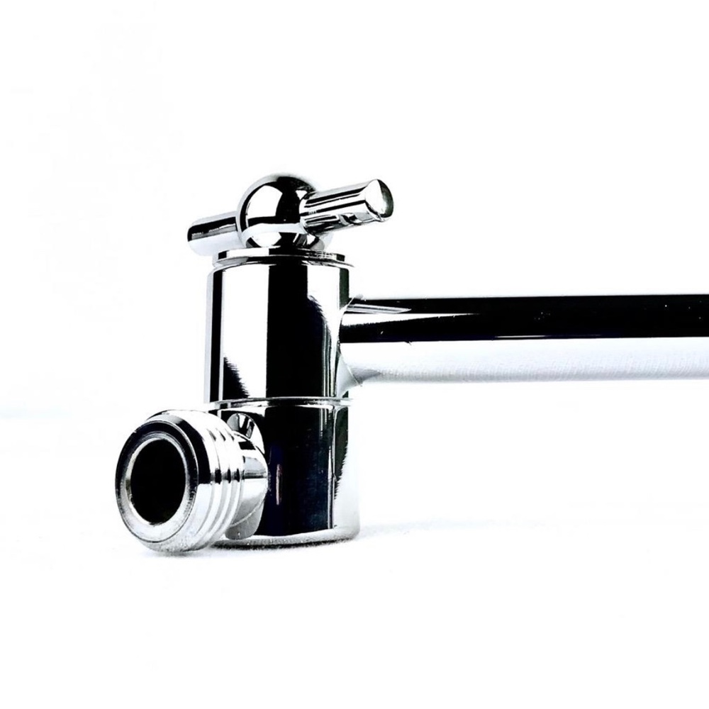 Reon Chrome Shower Arm Extension Adjustable 10 4/5 in. Brass Wall Mount Remodel - Picture 8 of 15